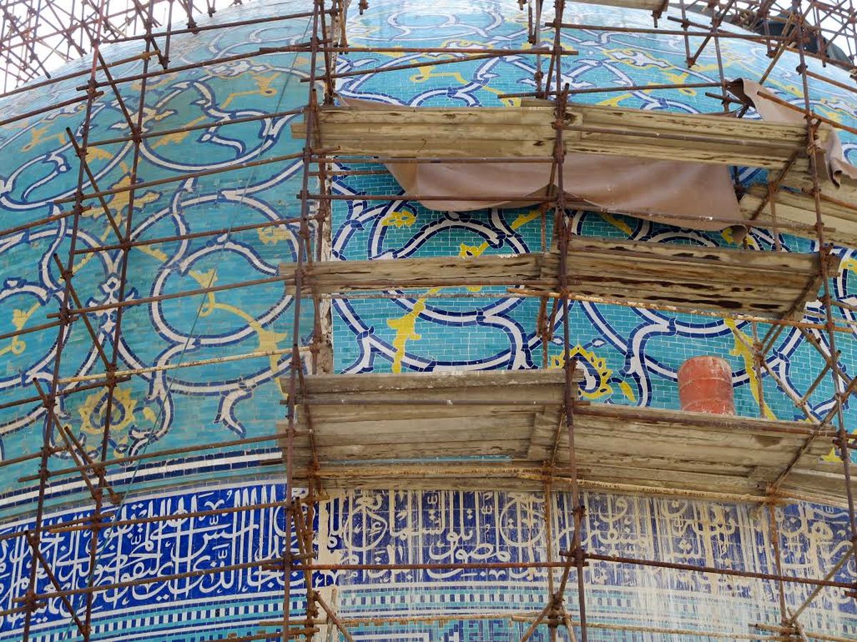 گنبد مسجد امام اصفهان پس از ۹ سال از حصار داربست‌ها خارج می‌شود