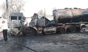 حریق کامیون حامل سوخت یک کشته برجای گذاشت