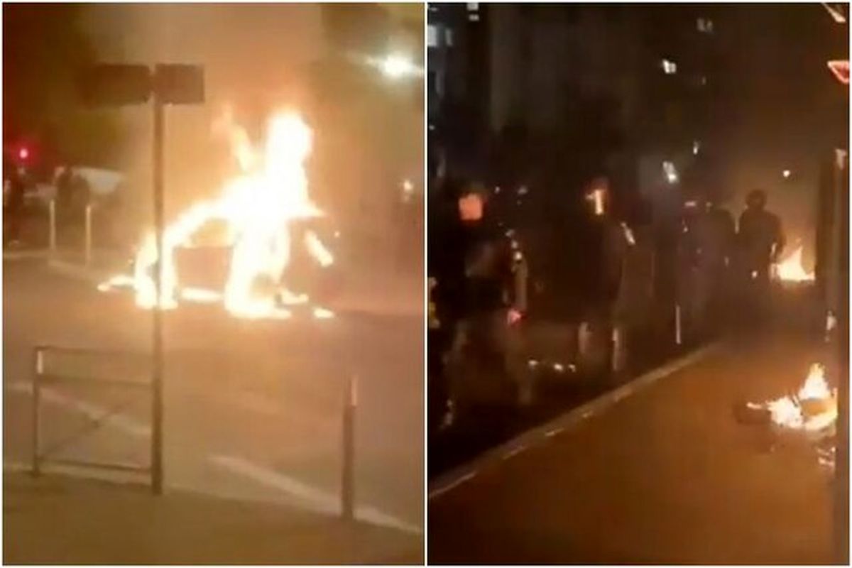استقرار پلیس ضدشورش در حومه‌ پاریس/ جوانان ماشین‌ها را به آتش کشیدند