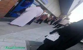 اهوازی ها در صف فشرده بانک + تصویر