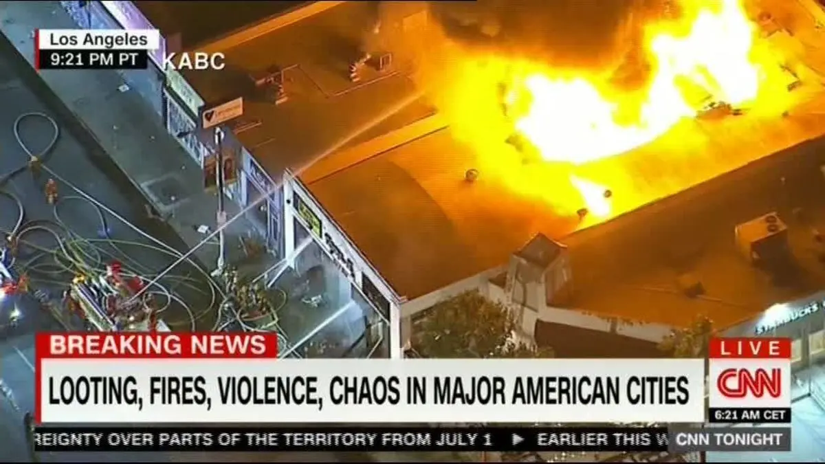 التهاب در آمریکا؛ حکومت نظامی در ۲۵ شهر ، بازداشت ۱۴۰۰ معترض