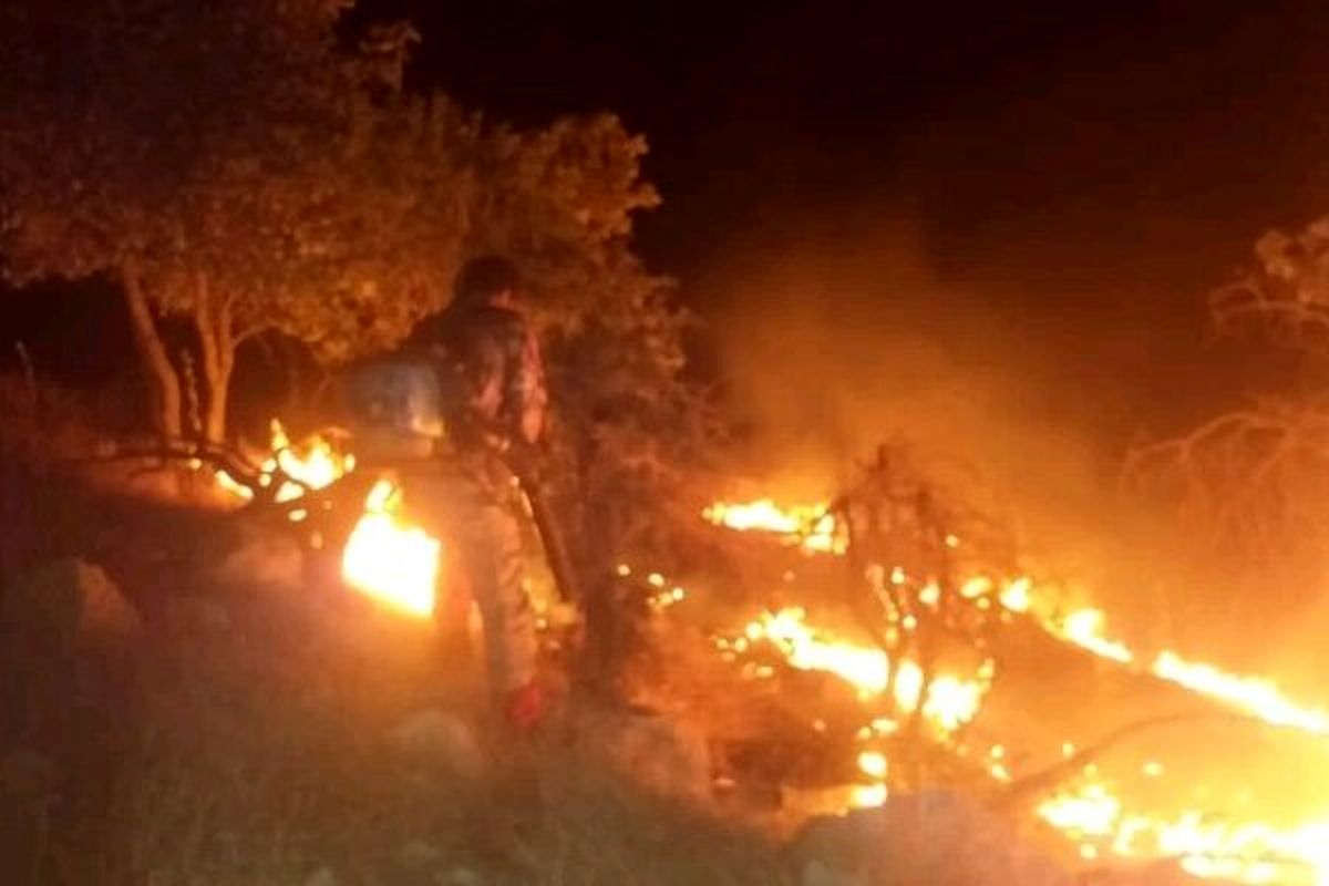 نیروها تا مهار کامل آتش سوزی خائیز در آمادهباش هستند
