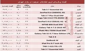قیمت پرفروش‌ترین تبلت‌های بازار؟ +مشخصات