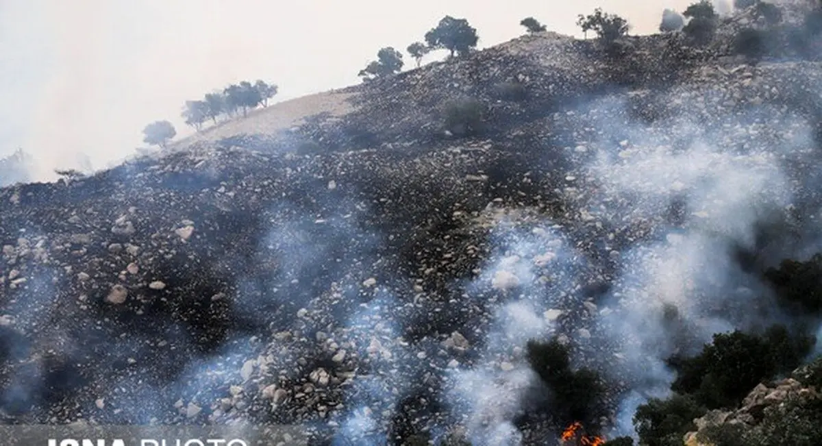 آخرین وضعیت آتش سوزی خائیز در خوزستان و کهگلیویه و بویراحمد