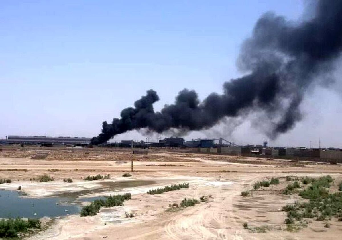 آتش‌سوزی در انبارهای شرکت فولاد خوزستان