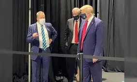 بالاخره ترامپ ماسک زد!