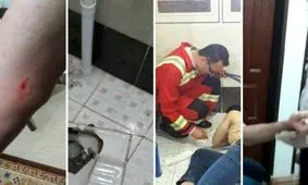 گیرکردن دست مرد رشتی در توالت