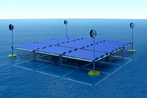 توسعه پلتفرم شناور اقیانوسی برای تولید برق از امواج، باد و خورشید
