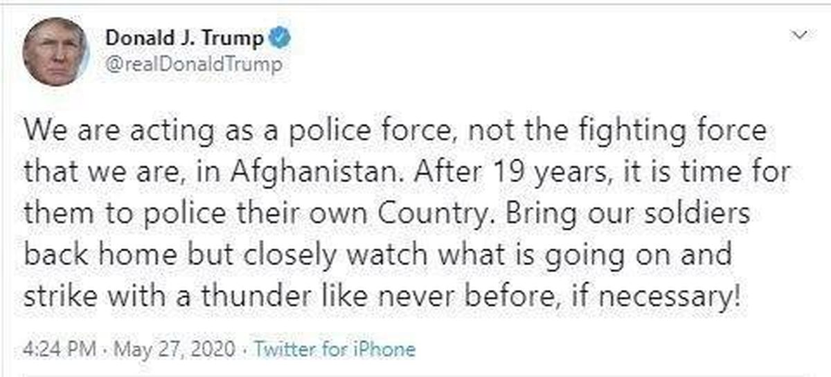 ترامپ خواستار خروج نیروهای آمریکایی از افغانستان شد