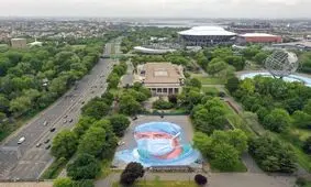 خلق نقاشی عظیم به احترام کادر پزشکی