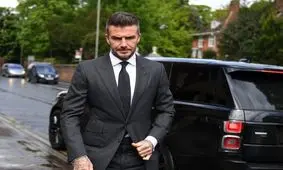 تصویری عاشقانه از دیوید بکهام و همسرش/عکس