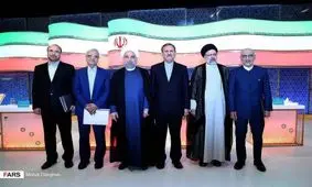 عکس یادگاری نامزدها پس از مناظره