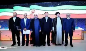 عکس یادگاری نامزدها پس از مناظره