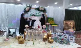 آغاز پیوند آسمانی در زیر پرچم سبز رضوی+عکس