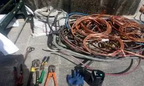 چهار و نیم تن سیم برق مسروقه در بندرعباس کشف شد