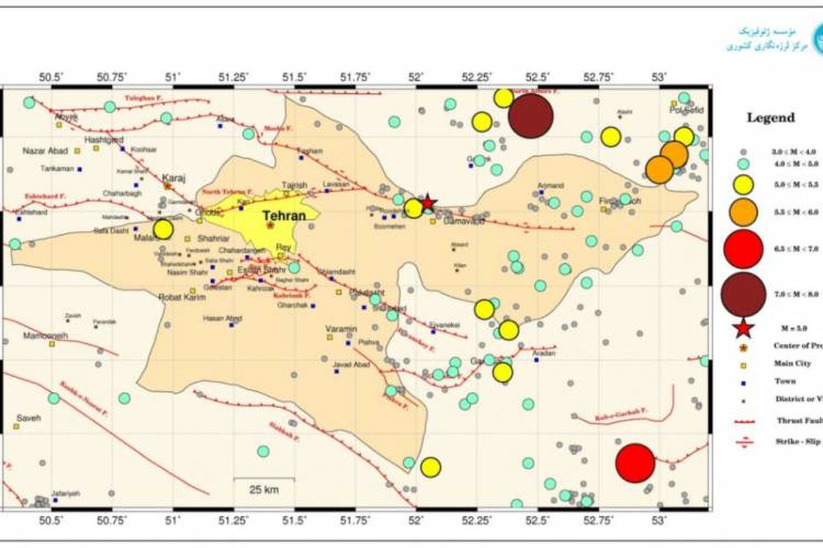 بخش فعال شده گسل مشا؛ سابقه ایجاد سه زلزله 5 تا 7 ریشتری در تهران را دارد