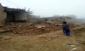 خسارتهای زلزله در روستای فخرالدین بجنورد