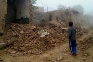 خسارتهای زلزله در روستای فخرالدین بجنورد