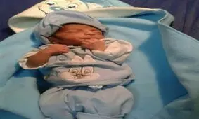 نوزاد رها شده در بازار شهرستان آباده
