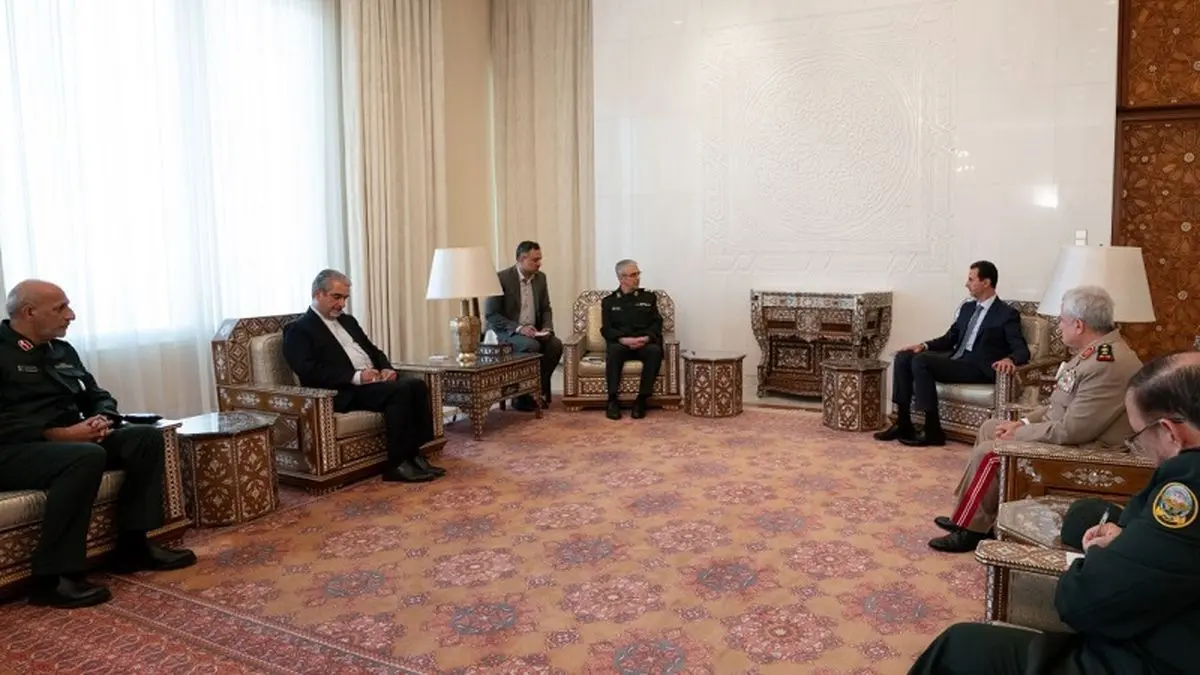 دیدار رئیس ستاد کل نیروهای مسلح با بشار اسد در سوریه
