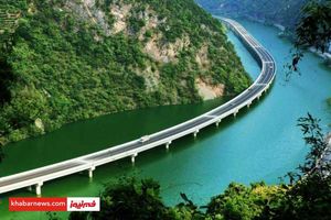 پلی که چینی ها در منطقه ای زیبا ساختند