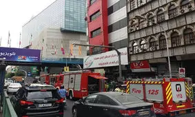 حریق در طبقه اول پاساژ علاءالدین