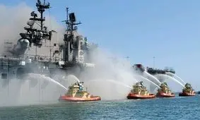 آتش‌سوزی در کشتی جنگی آمریکا مهار شد