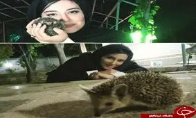 آشا محرابی و حیوان خانگی عجیب اش! +عکس