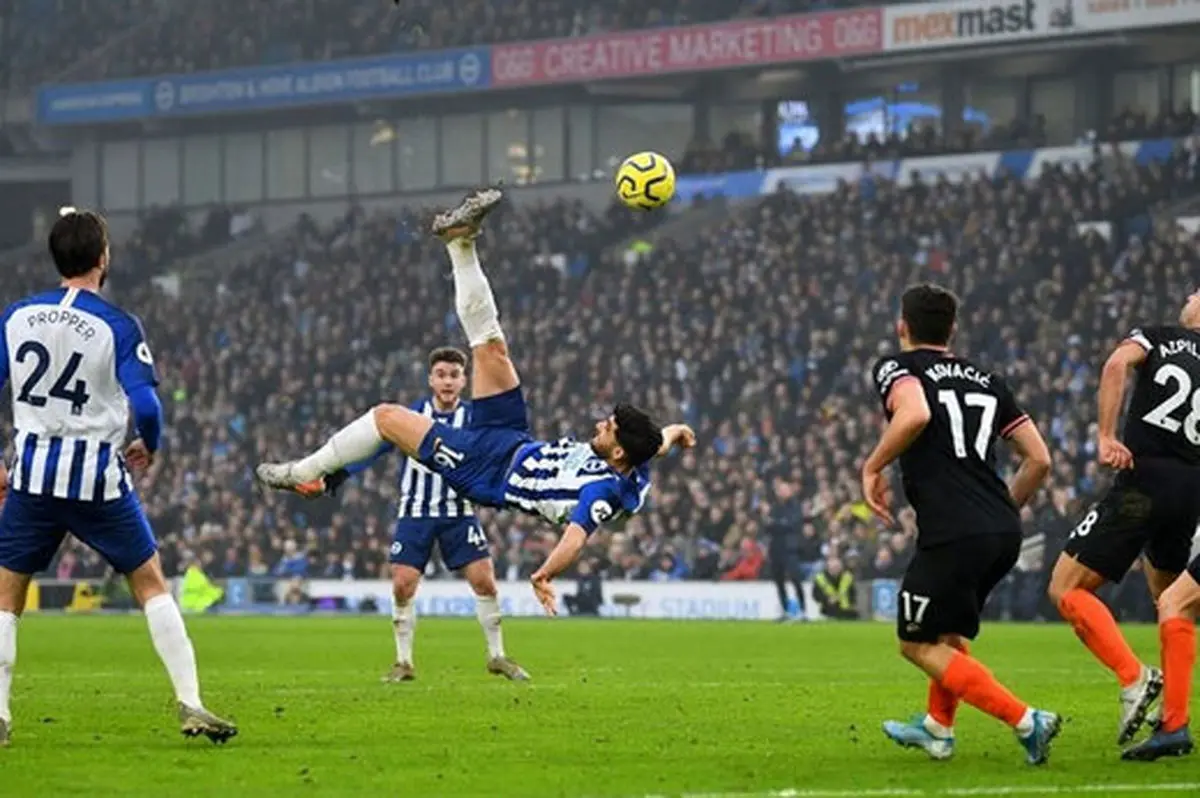 قیچی برگردان جهانبخهش، بهترین گل فصل لیگ برتر انگلیس/عکس