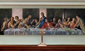 تصویر بحث‌برانگیز از مسیح (ع) در یک کلیسای قدیمی