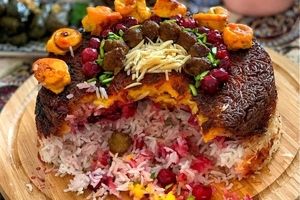 طرز تهیه ته چین آلبالو پلو با مرغ + نکات کلیدی و ترفندها