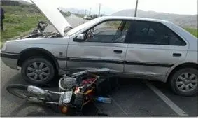 2 کشته و 2 مجروح حاصل برخورد پژو با موتورسیکلت