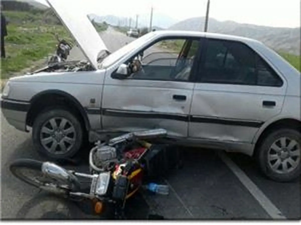 2 کشته و 2 مجروح حاصل برخورد پژو با موتورسیکلت