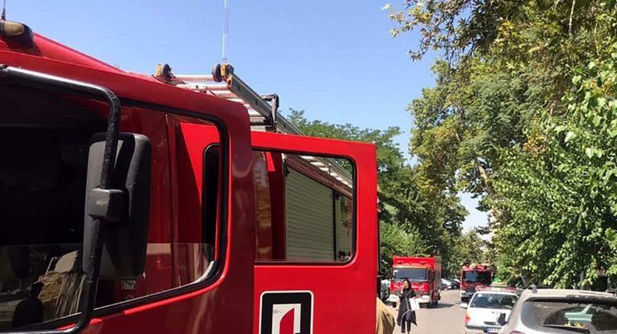 یک اتاق اداری در باغ ملی تهران دچار آتشسوزی شد