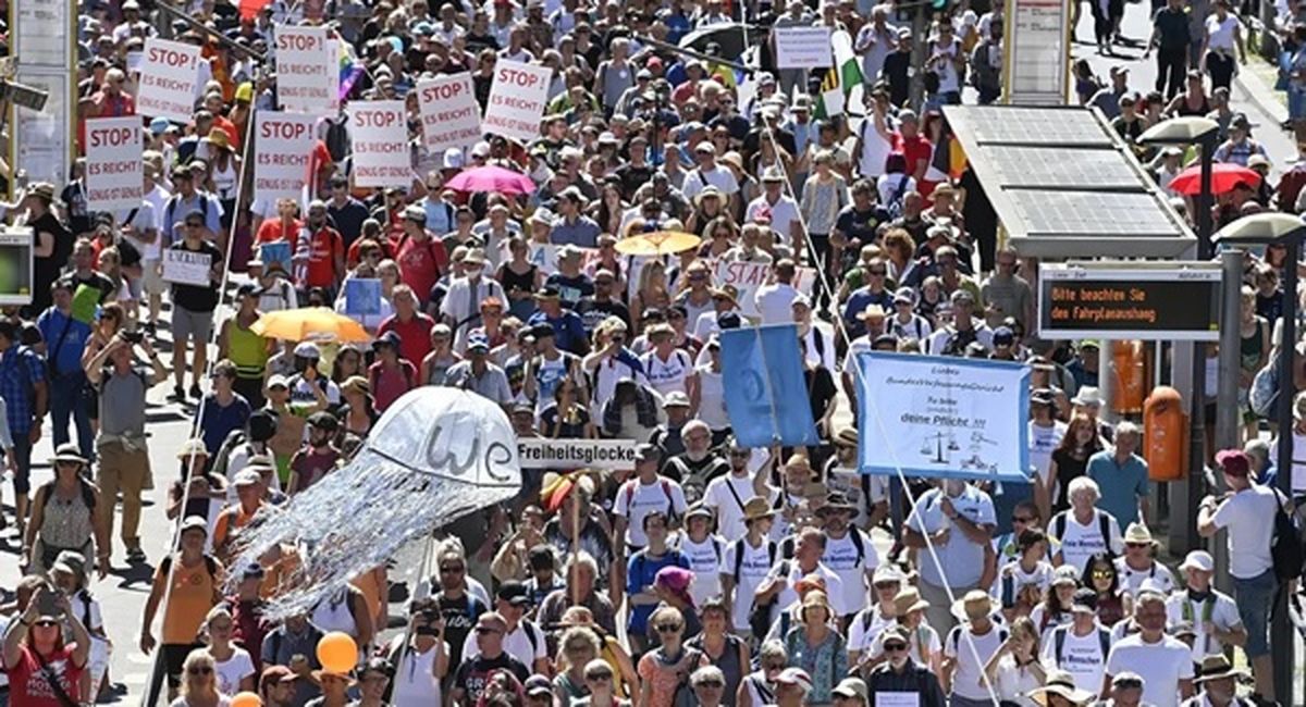 تظاهرات در آلمان، در اعتراض به محدودیت‌های کرونایی