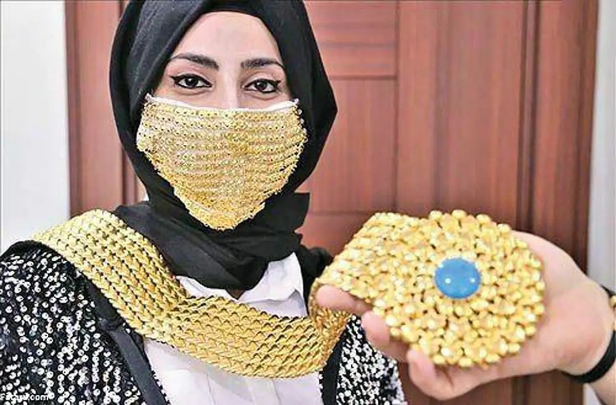 ماسک‌های ۳ میلیون تومانی با نخ طلا