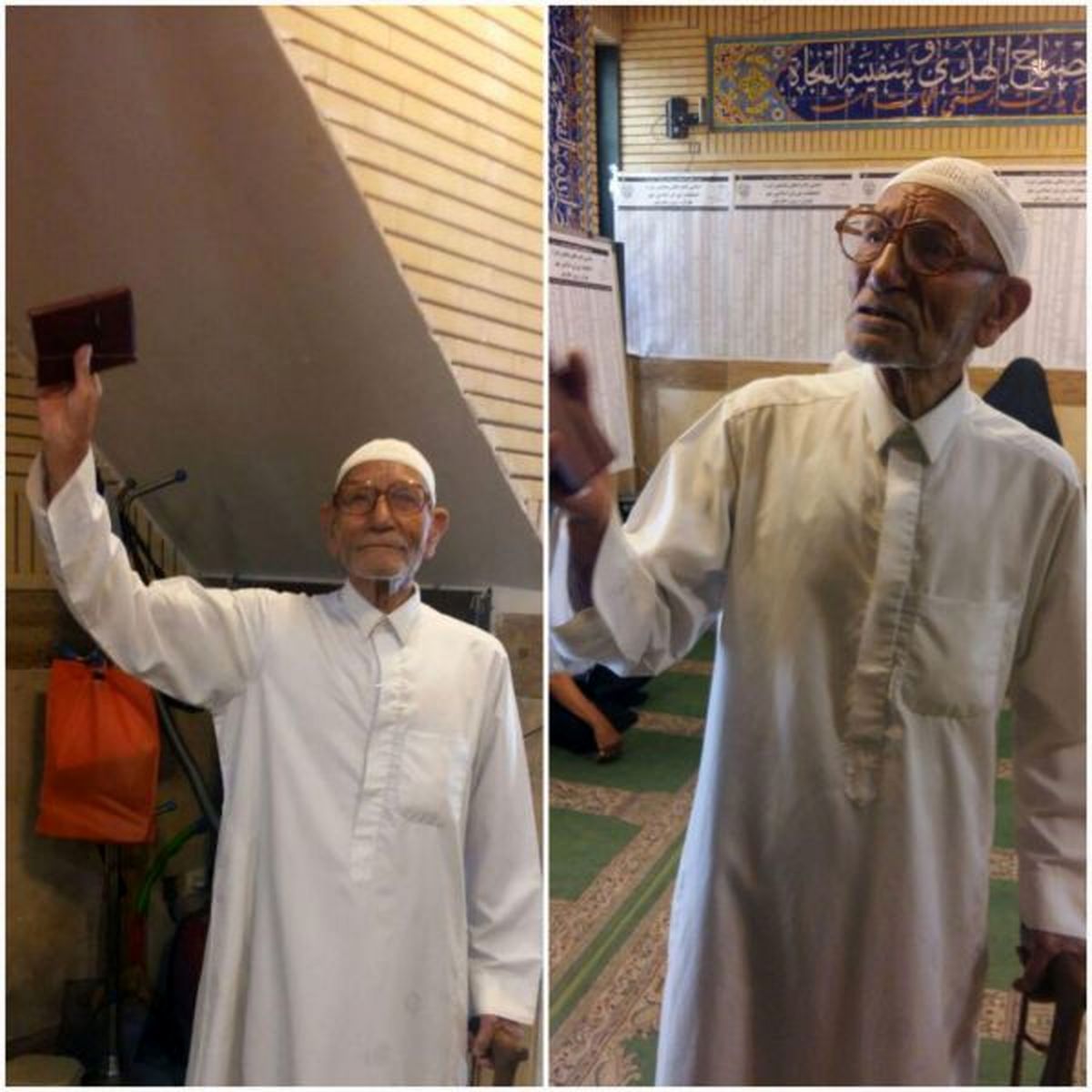 حضور مرد 96 ساله در انتخابات سال 96