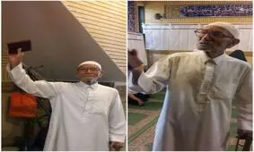 حضور مرد 96 ساله در انتخابات سال 96