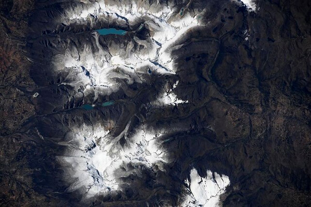 یخچال‌های طبیعی پرو از منظر ایستگاه فضایی بین‌المللی