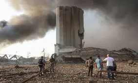 تصویر هوایی از محله انفجار دیروز در بیروت