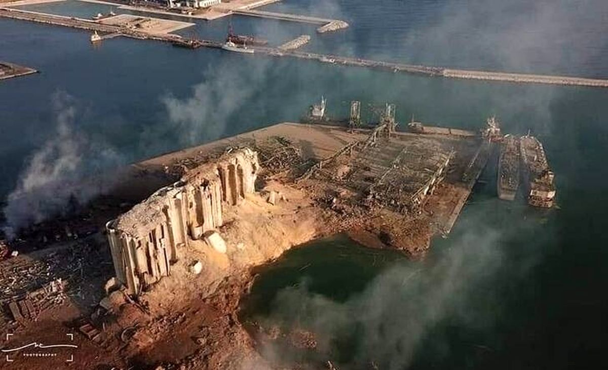 بندر بیروت یک روز پس از حادثه / عکس