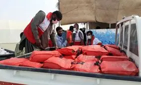 توزیع بسته های غذایی و بهداشتی در روستای زاچ و داربست