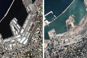تصاویر انفجار "بیروت" از فضا منتشر شد