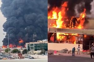 خطای انسانی علت آتش سوزی بازار عجمان امارات