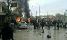 ۴ کشته و ۳۲ زخمی در انفجار خودروی بمب‌گذاری شده در حمص سوریه