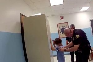 دستبند زدن پلیس آمریکا به دست کودک 8 ساله / ویدئو