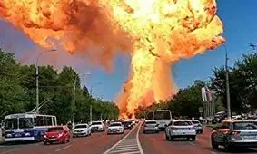 انفجار مهیب در پمپ بنزین با ۱۳ مجروح / ویدئو