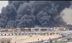 خسارت شدید به تاسیسات اسکله رجایی بندرعباس/ ویدئو