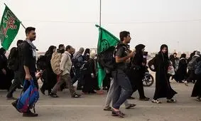 عبور زائران اربعین حسینی از مرز شلمچه