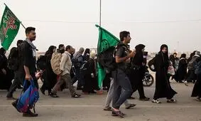 عبور زائران اربعین حسینی از مرز شلمچه